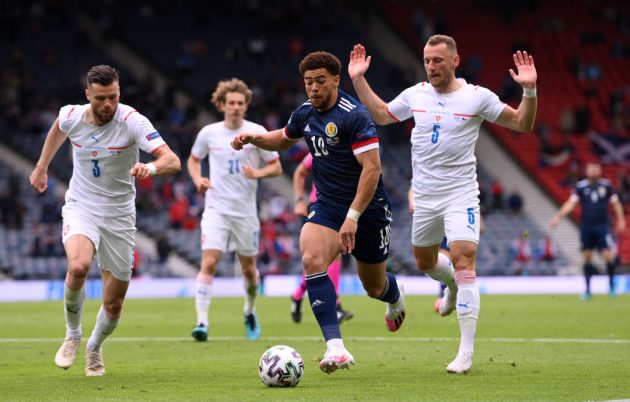 Che Adams was Scotland's best forward in the last match and could start against England
