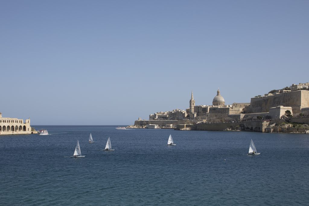 Sailing boats in the harbour beneath the Cathedral and city walls on March 11, 2018 in Valletta, Malta.(Photo by Dan Kitwood/Getty Images)