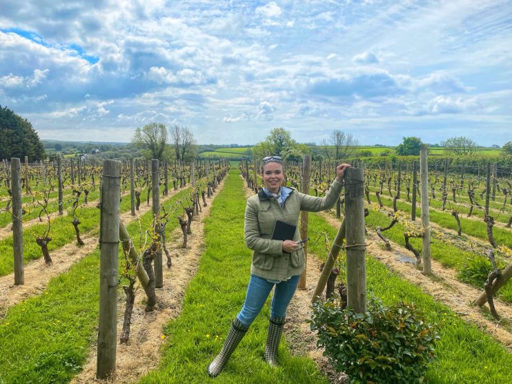 Libby at home amongst the vines