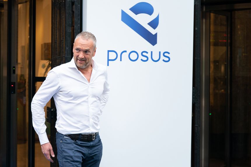 Bob Van Dijk, CEO of Prosus parent Naspers, ahead of Prosus’ trading debut in Amsterdam in September 2019.
PHOTO: JASPER JUINEN/BLOOMBERG NEWS