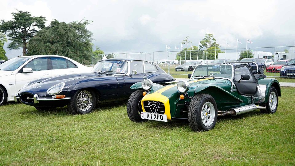 Jaguar E-Type and Caterham Seven