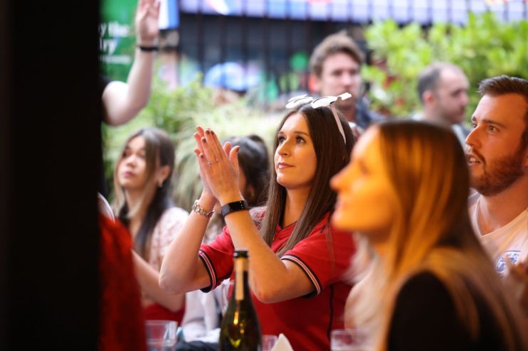 Football Fans Across England Turn Out For The Final Of The 2020 UEFA European Championships