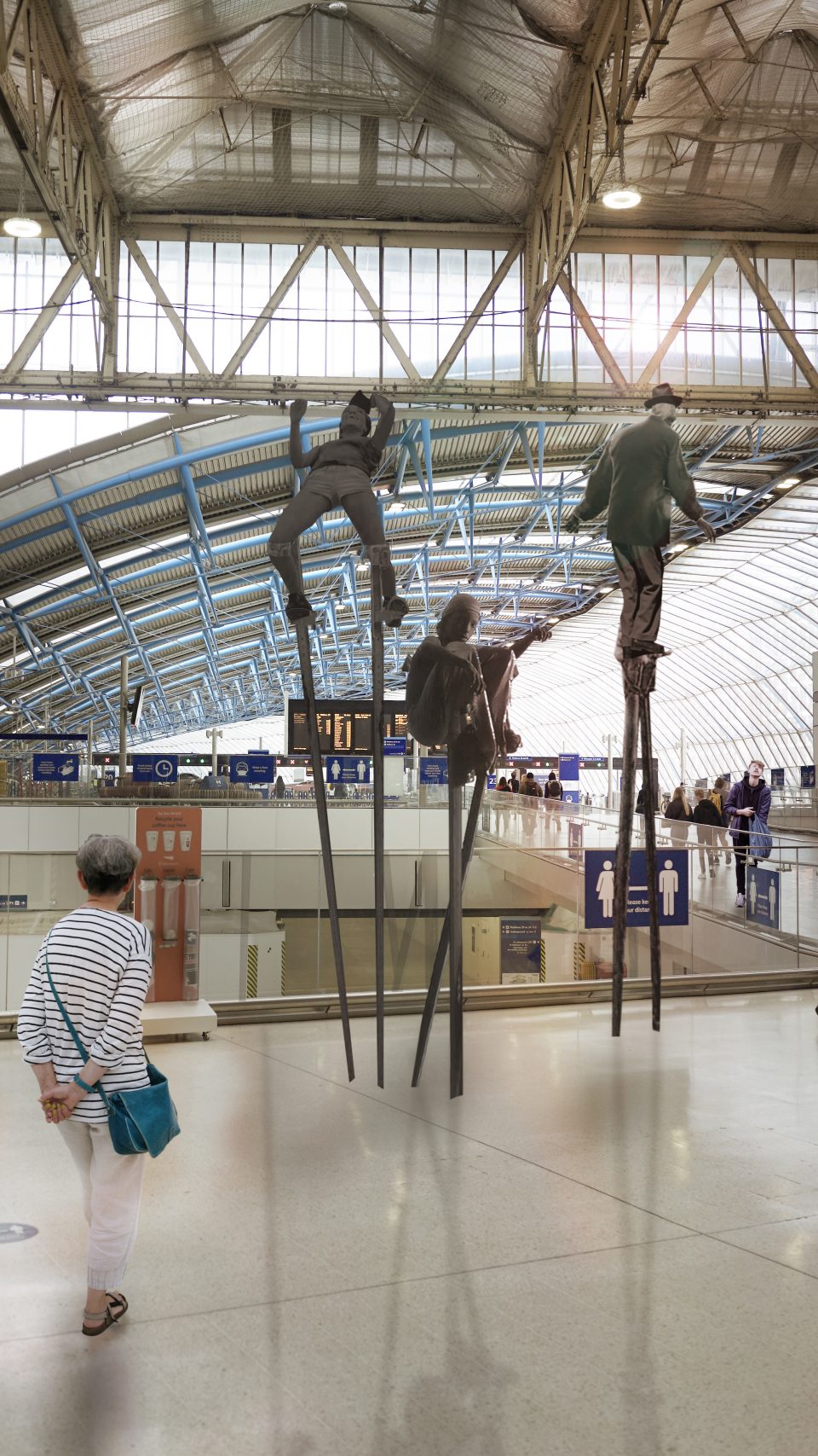 Jeannette Ehlers - proposed Windrush Monument in situ at Waterloo Station