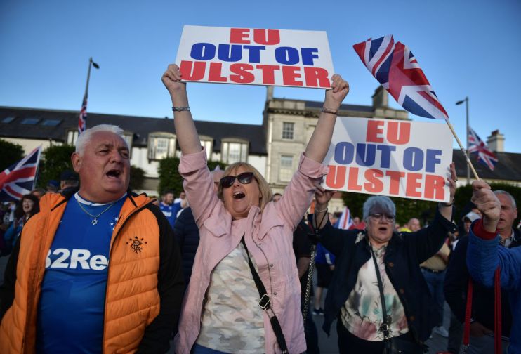 Loyalists Protest Against The Northern Ireland Protocol