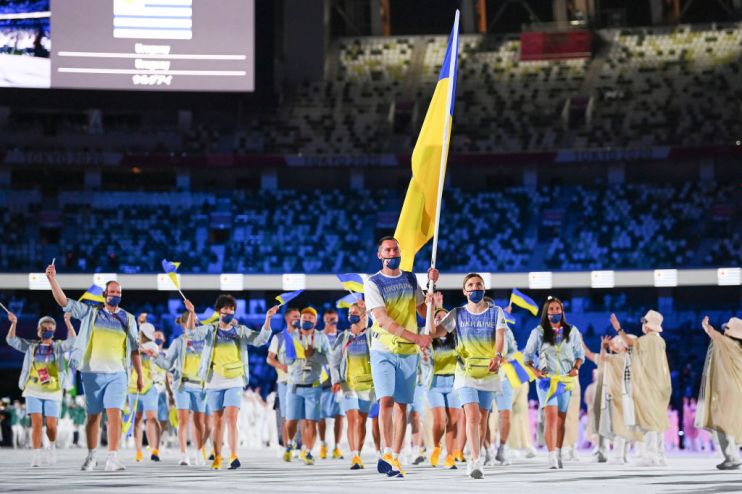 South Korean broadcaster MBC illustrated Ukraine at the Tokyo 2020 Olympics opening ceremony with a photograph and caption relating to Chernobyl