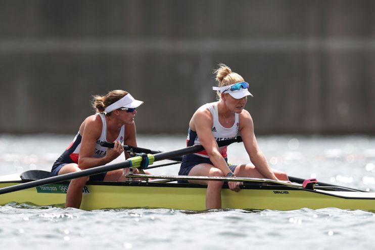 Team GB's Helen Glover (left) was chasing a third Olympic gold medal, this time alongside Polly Swann at Tokyo 2020