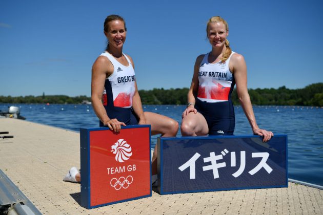 Helen Glover (left) will try to complete a hat-trick of rowing golds alongside Polly Swann (right)