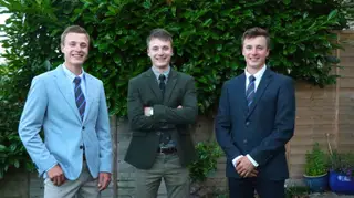 The triplets, Charlie, Harry and Thomas White, from Wootton Bridge, all chose to study geography at the University of Portsmouth without discussing it with each other. (Source: PA)