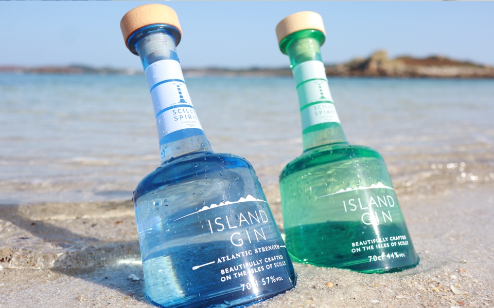 Island gin, distilled on the Isle of Scilly