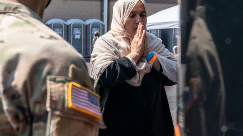 Afghan Refugees Arrive To Be Processed At Dulles Expo Center