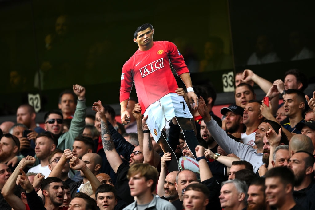 Manchester United fans celebrated the imminent return of Cristiano Ronaldo at Sunday's win over Wolverhampton Wanderers