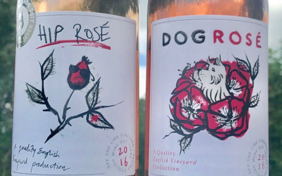 Super pale dry “Dog Rosé” and the predominantly Regent “Dancing Dog” from Off The Line Vineyard