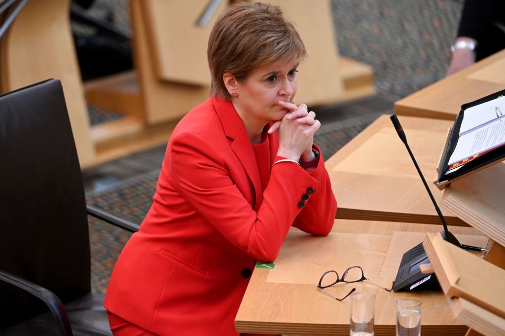 Scotland's First Minister Takes  Weekly Questions In Parliament