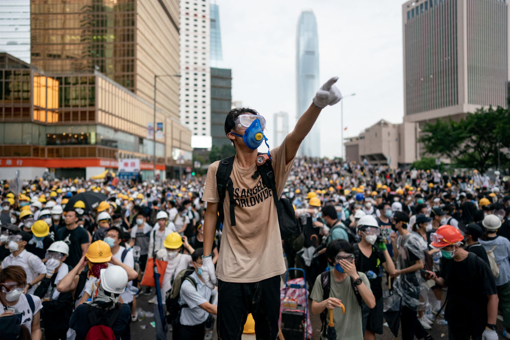 The police has often responded with violence to the protests for democracy in Hong Kong