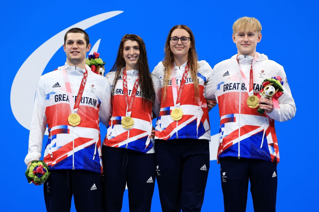 Reece Dunn (far left) won five medals including three golds at the Tokyo 2020 Paralympics, the most of any British athlete
