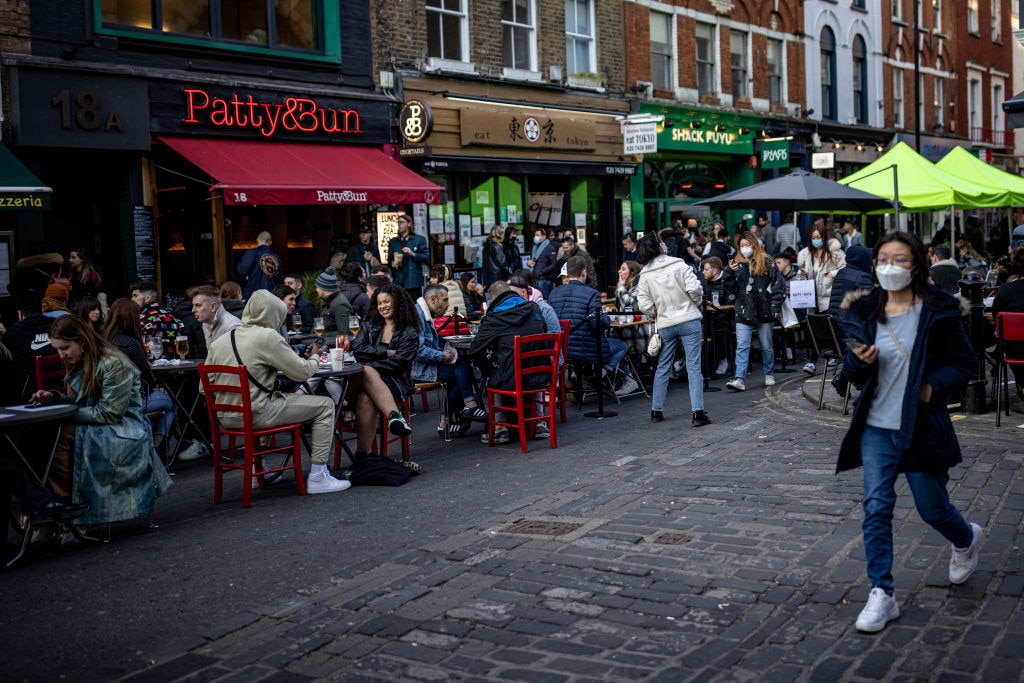 Restaurants in Soho have been allowed to serve food outdoor during the pandemic but Westminster Council has announced a plan to rollback the measures. (Photo by Rob Pinney/Getty Images)