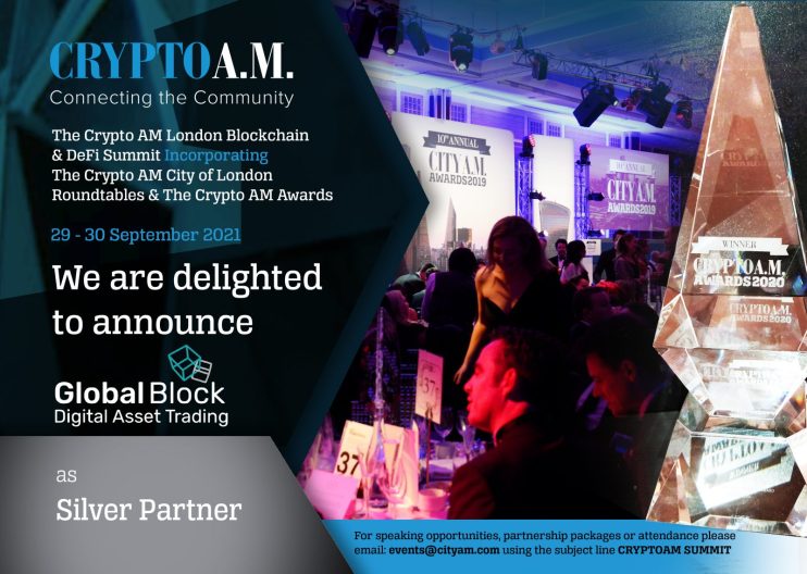 GlobalBlock Silver partner Crypto AM Summit and Awards