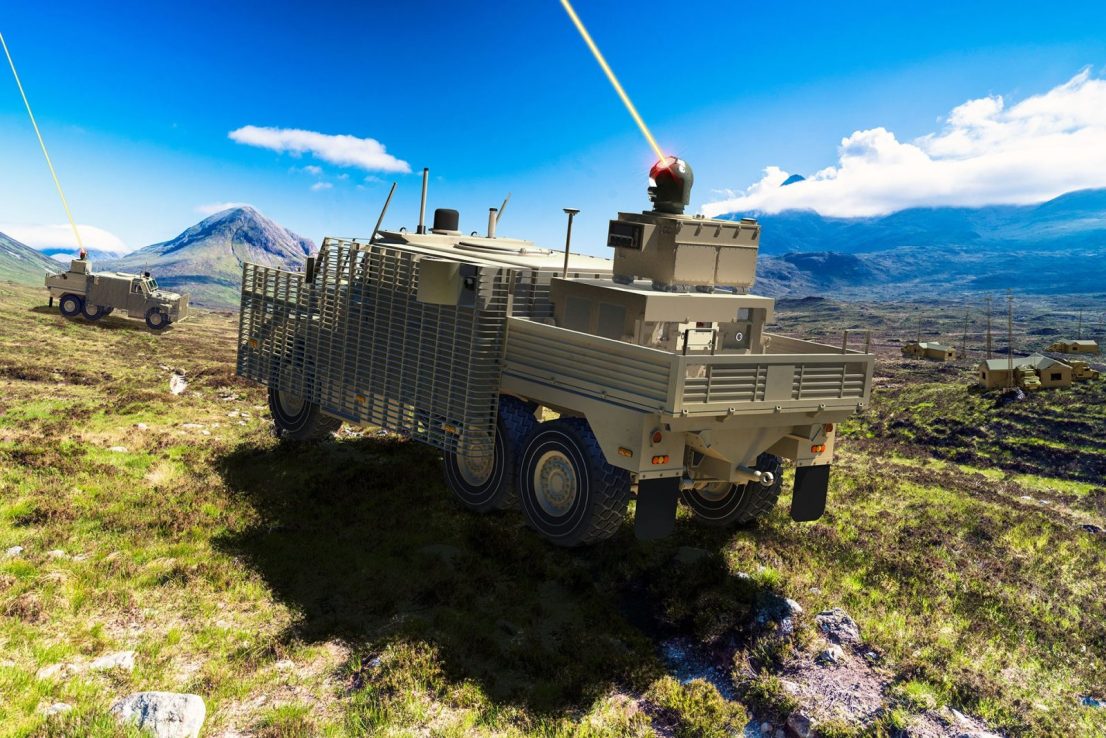 One of the new weapons will be mounted on the Wolfhound armoured vehicle. (Image credit: Raytheon)