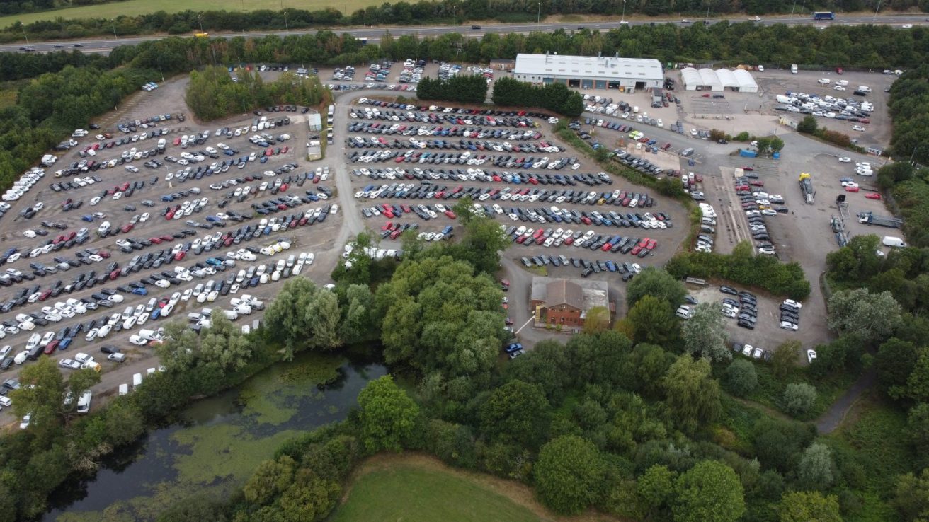 SMH's car storage site in Worcester. (Image: SMH)