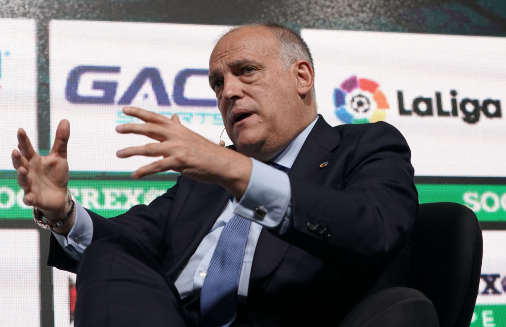 LaLiga president Javier Tebas called Paris Saint-Germain "enemies" in his latest verbal attack on the big-spending Qatar-owned club