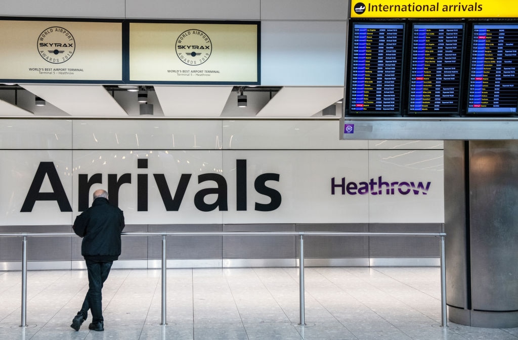 Heathrow's arrivals (Photo by Chris J Ratcliffe/Getty Images)