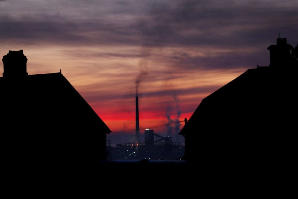 Port Talbot Steelworks At Sunset