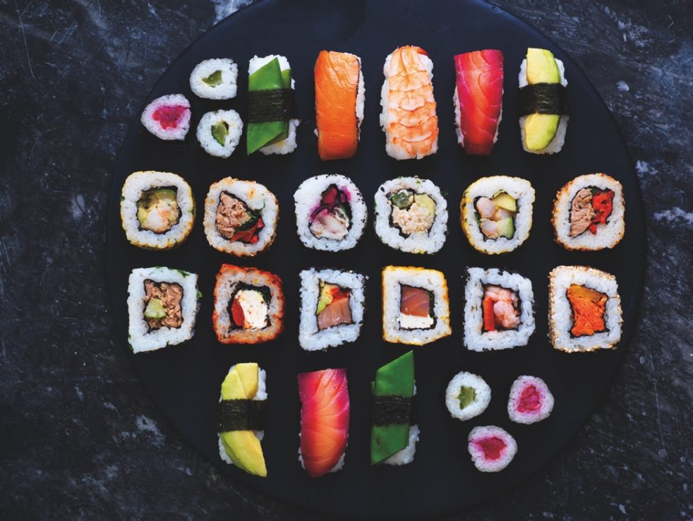 Sushi prepared by British convenience food manufacturer Greencore. 