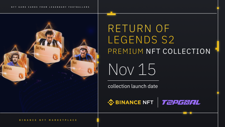 Binance's NFT marketplace has teamed up with Italian football superstars Alessandro Del Piero and Christian Vieri, and Argentine football legend Gabriel Batistuta to launch an exclusive NFT collection.