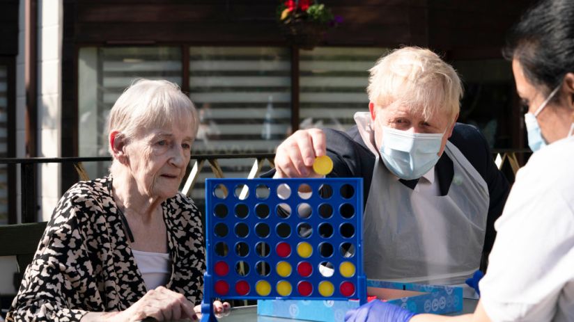 Boris Johnson Visits An East London Care Home Ahead Of Social Care Announcement