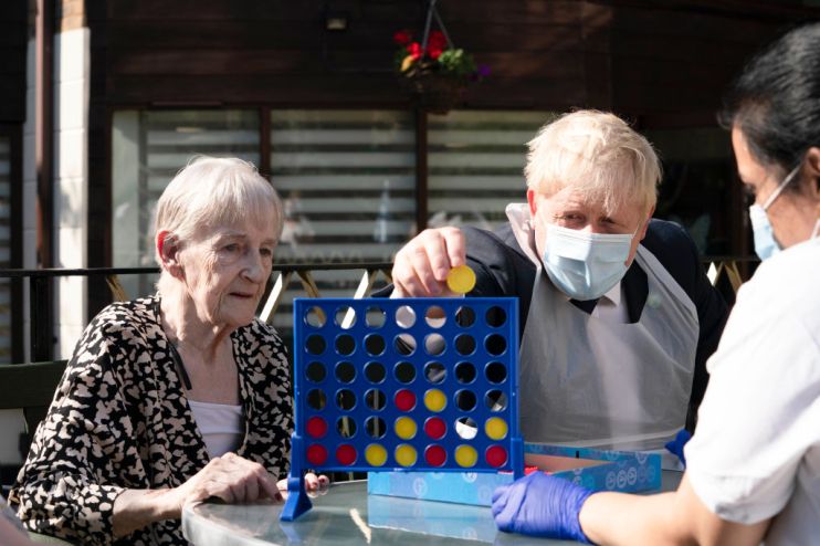 Boris Johnson Visits An East London Care Home Ahead Of Social Care Announcement