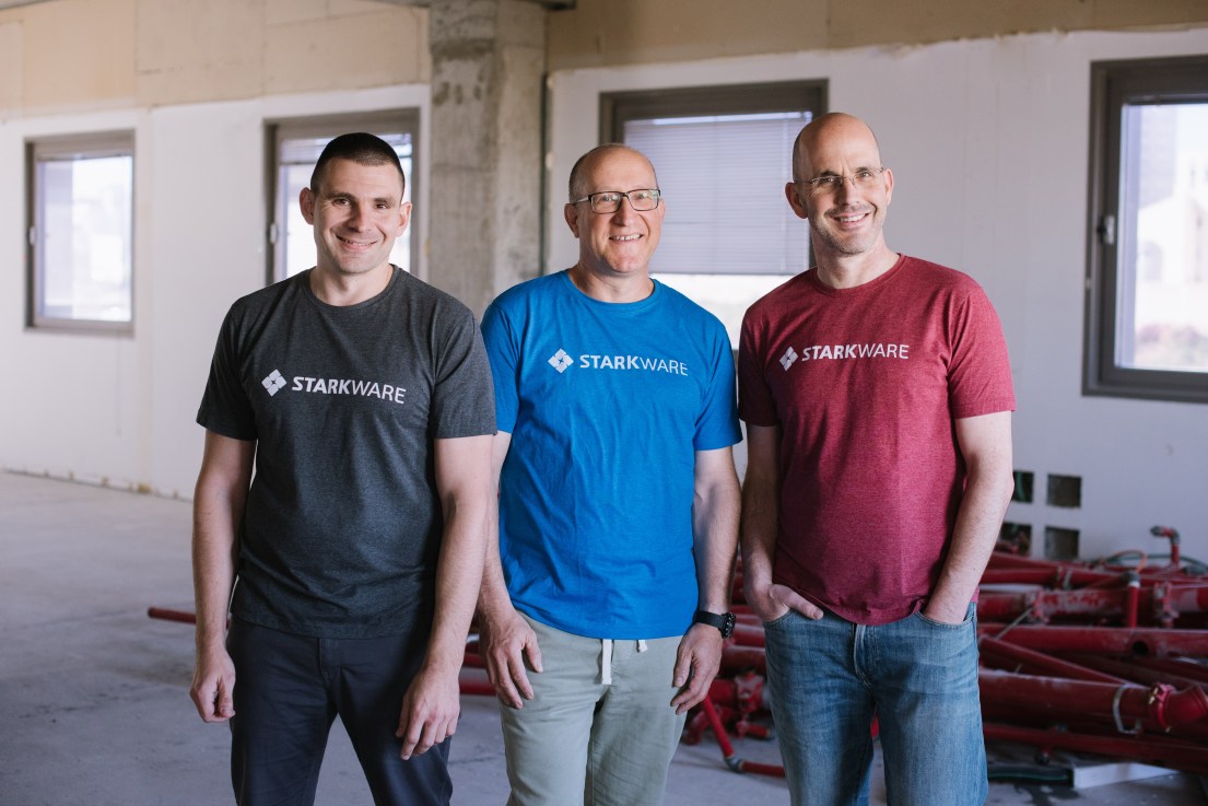 Blockchain start up Starkware was founded in 2018 by Michael Riabzev, Eli Ben-Sasson and Uri Kolodny (credit: Natalie Schor)