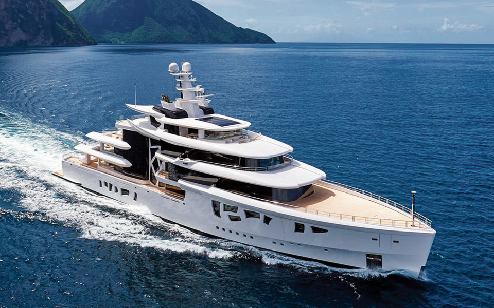 The 80-metre hybrid super yacht Artefact
