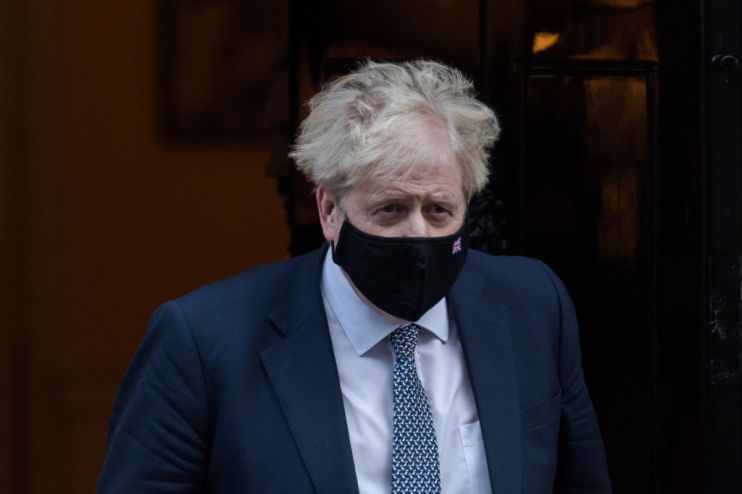 Boris Johnson Leaves Downing Street for PMQs