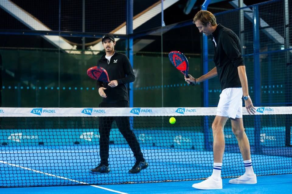 Andy Murray, pictured playing padel with footballer Peter Crouch in a match for BBC Children in Need 2020, has invested in a leading UK promoter of the sport