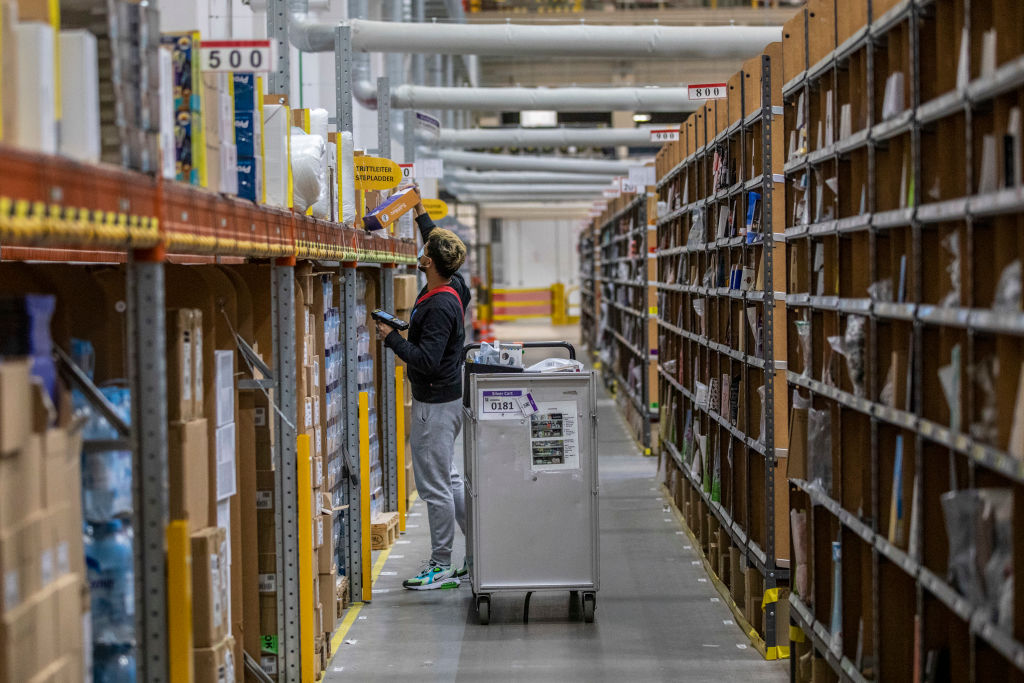 Amazon Warehouse As Shoppers Look Early For Christmas Gifts