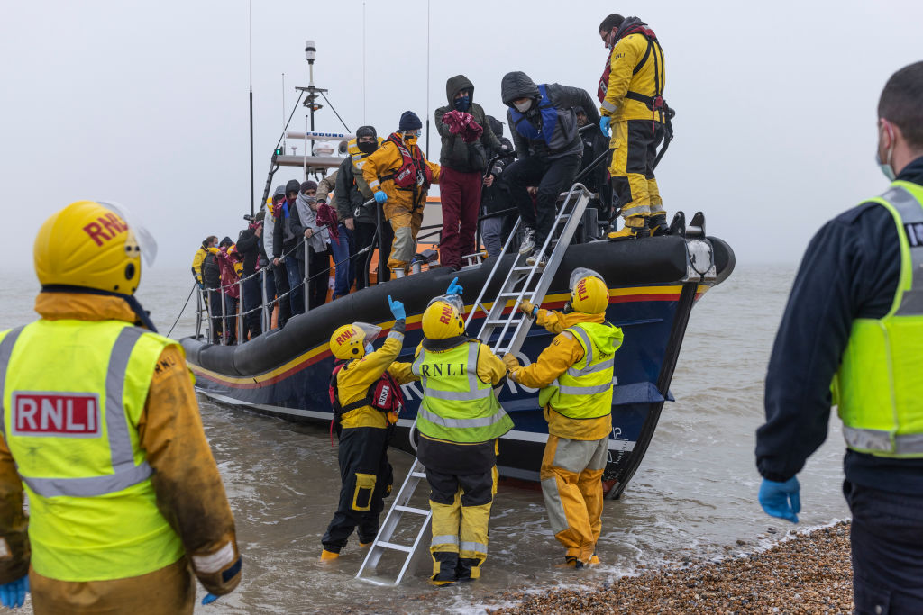 Migrants Arrive On Kent Coast Amid Freezing Fog After Crossing Channel
