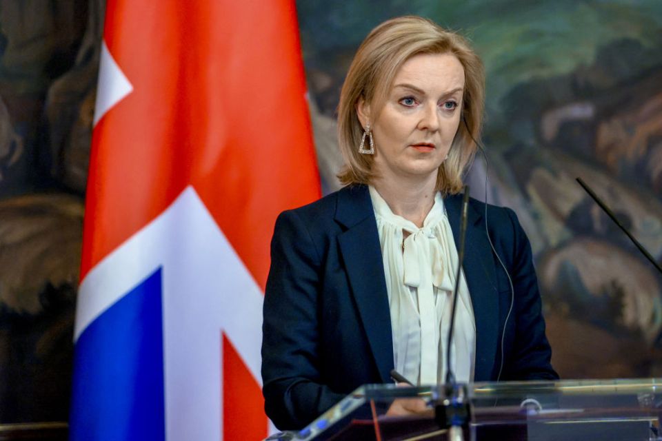 British Foreign Secretary Liz Truss in Moscow