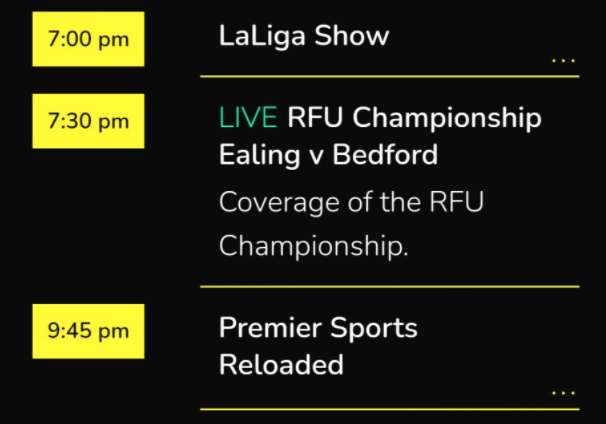 Original schedules showed Championship games allotted a 7:30pm time slot