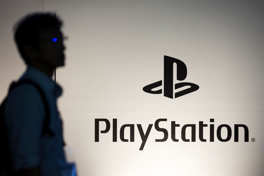 CHIBA, JAPAN - SEPTEMBER 20:  
An attendee walks past the PlayStation logo in the Sony Interactive Entertainment booth during the Tokyo Game Show 2018 on September 20, 2018 in Chiba, Japan. The Tokyo Game Show is held from September 20 to 23, 2018.  (Photo by Tomohiro Ohsumi/Getty Images)