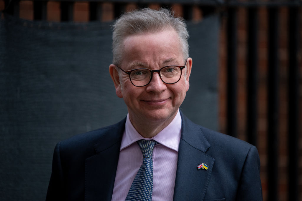 LONDON, ENGLAND - MARCH 09: Housing Secretary, Michael Gove, leaves Downing Street on March 9, 2022 in London, England. (Photo by Chris J Ratcliffe/Getty Images)