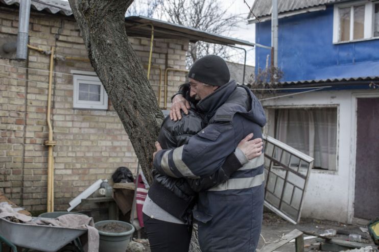 Destruction in Bucha after withdrawal of Russian troops