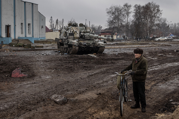 A tank in Ukraine. (McGrath/Getty Images)