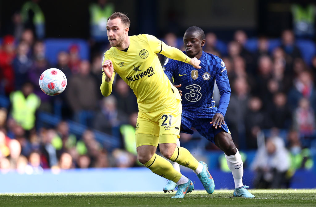 Christian Eriksen scored his first Brentford goal as they beat Chelsea on Saturday