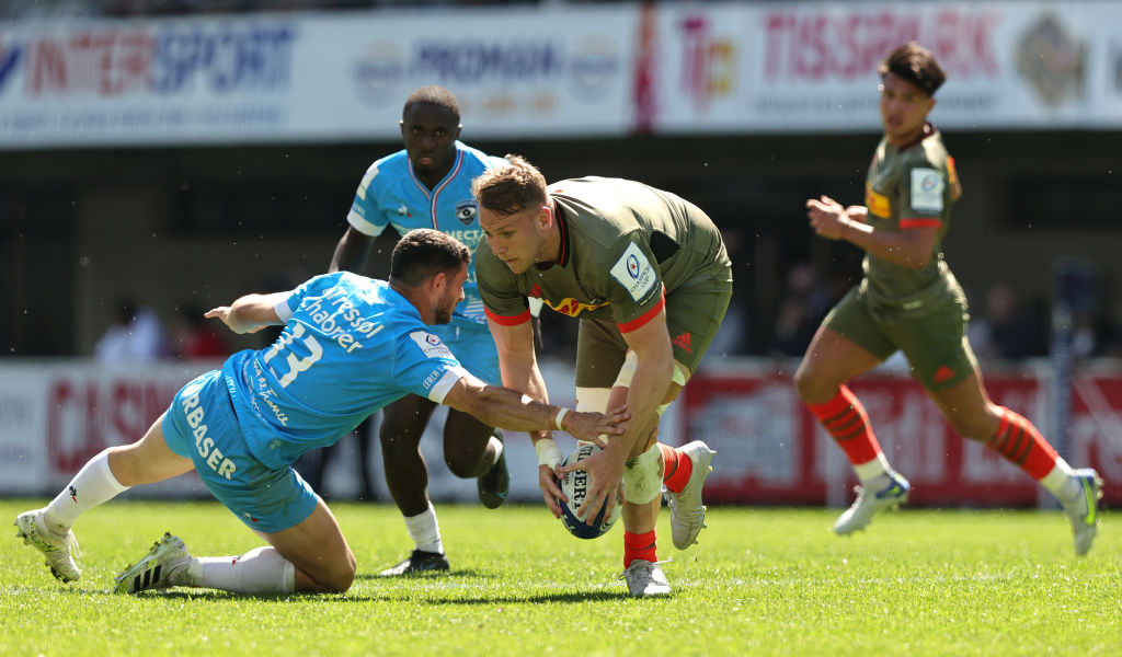 Leicester Tigers powered their way through Clermont as Harlequins (pictured) struggled against French outfit Montpellier. 