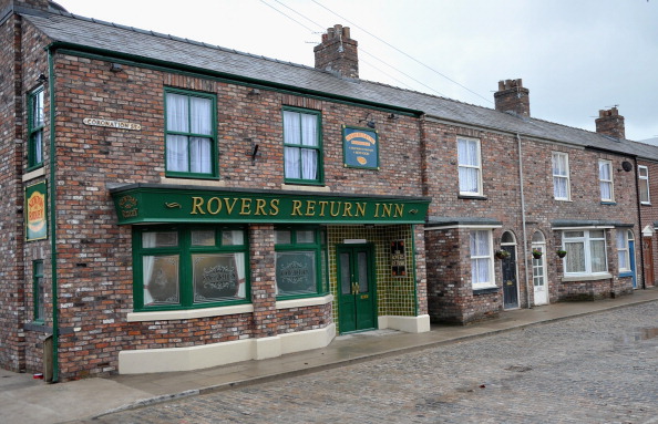 MANCHESTER, ENGLAND - NOVEMBER 29:  General View of the Rovers Return Inn at the new Coronation Street set on November 29, 2013 in Manchester, England.  (Photo by Richard Martin-Roberts/Getty Images)