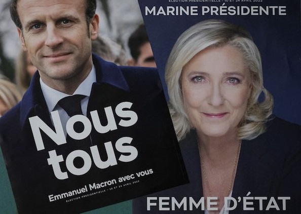 Macron (left) and Le Pen