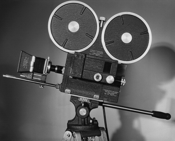 A B-M (Berndt-Maurer) 16mm Silent-Pro movie camera manufactured by J. A. Maurer Inc of New York, circa 1940. It is a type 506-A, serial number 142. (Photo by George Enell/Archive Photos/Getty Images)
