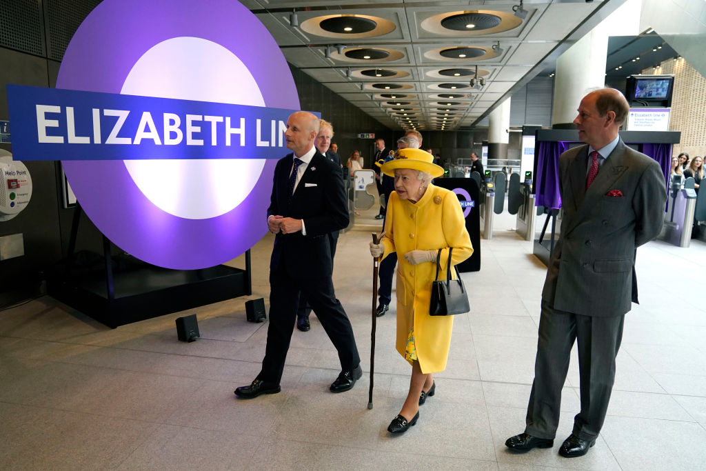Queen Elizabeth came to mark the Elizabeth line's official opening at Paddington Station. (Photo by Andrew Matthews - WPA Pool/Getty Images)