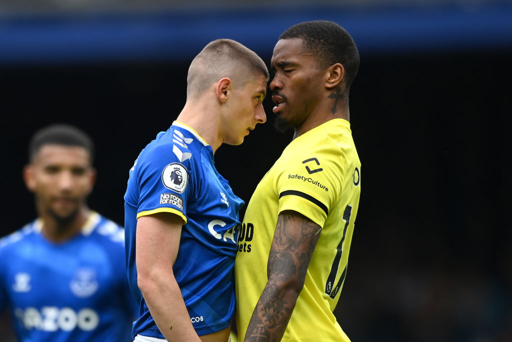 Brentford striker Ivan Toney (right) said family members were abused during Brentford's win at Everton on Sunday