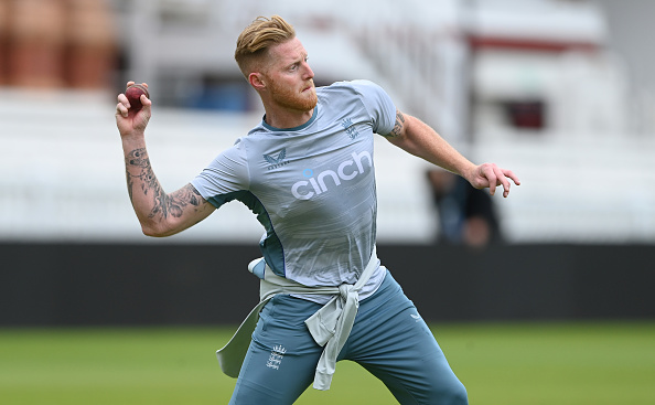 LONDON, ENGLAND - MAY 30: England captain Ben Stokes in action during fielding practice during an England nets session ahead of the test series against New Zealand at Lord's Cricket Ground on May 30, 2022 in London, England. (Photo by Stu Forster/Getty Images)